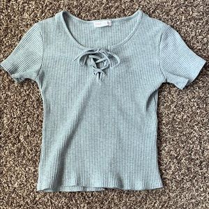 Criss cross tie front t-shirt